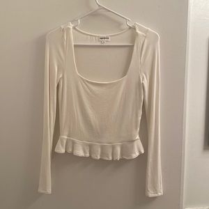 Peplum white shirt